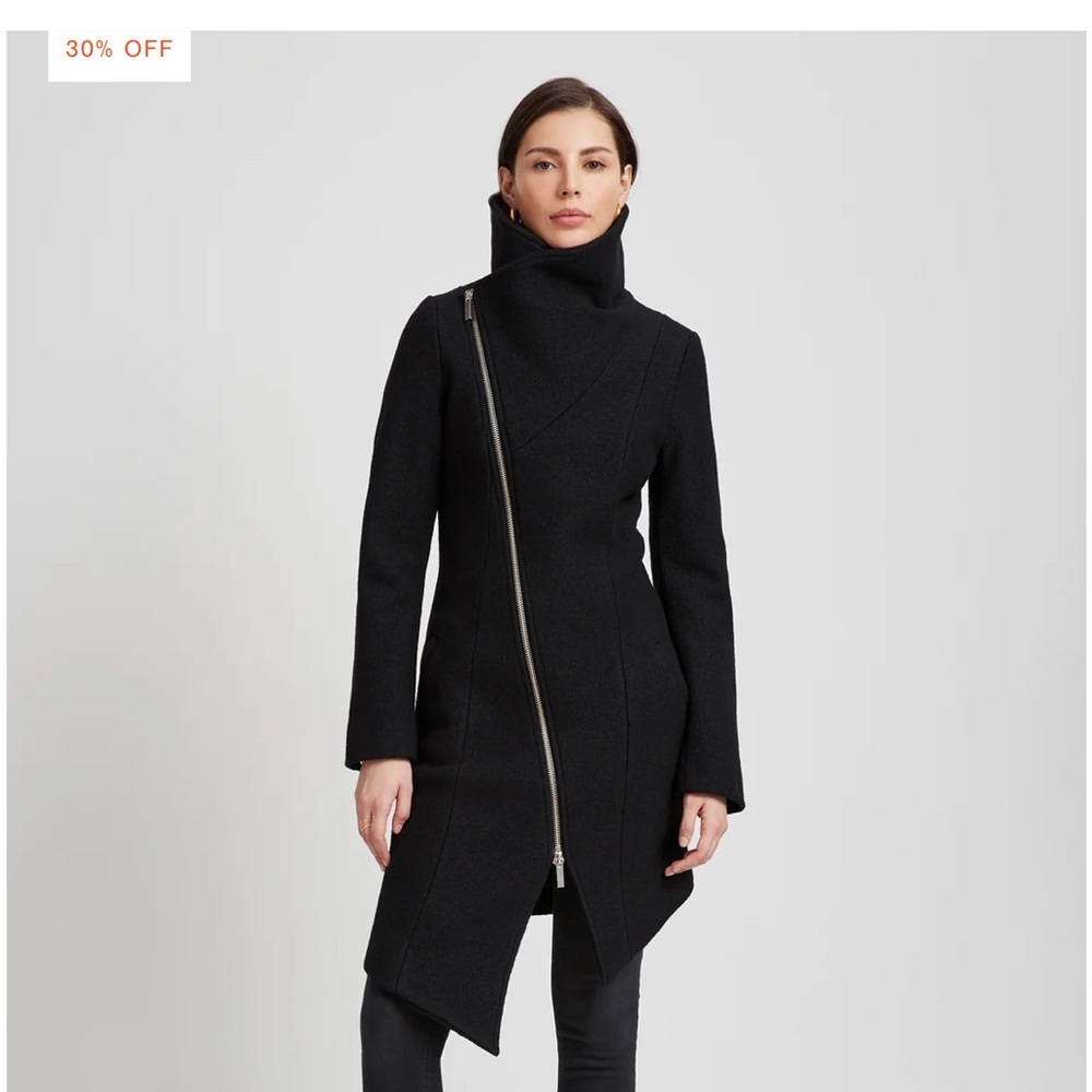 Stylish Black Asymmetrical Coat
